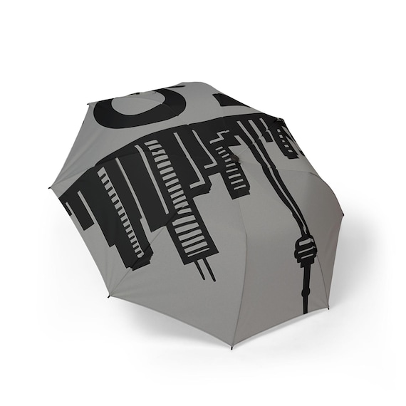 TORONTO Urban Chic Semi-Automatic Foldable Umbrella - Stylish Rain Gear, By Evolution of London