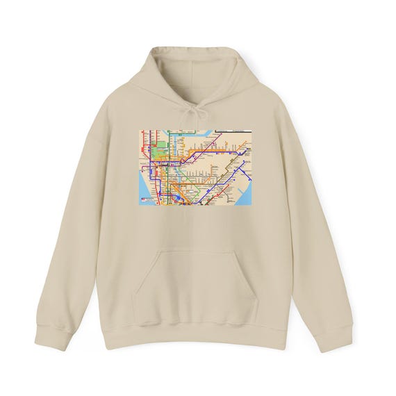Map-Inspired Unisex Hooded Sweatshirt - Cozy Travel, Adventure Gift, Urban Style, Streetwear, Casual Hoodies