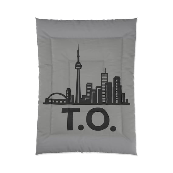 Toronto Skyline Comforter, Cozy Bedding for Urban Lovers, Great for Home Decor, Housewarming Gift, Cool Bedroom Accessory