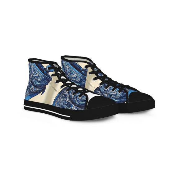 BLUE BANDANA Stylish High Top Sneakers
