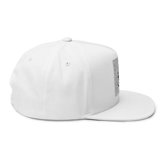 Evolution Embroidered Flat Bill Cap: Cotton Twill Snapback Hat