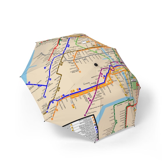 City Map Foldable Umbrella | BY EVOLUTIONOFLONDON