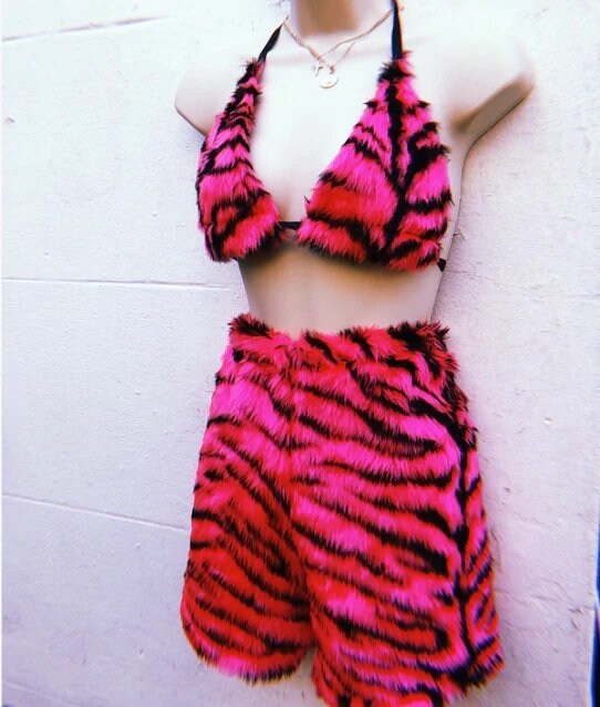 fluffy bra set