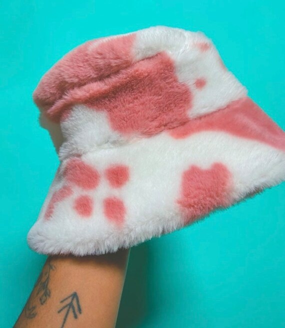 Cow Print Fur Jacket Pink Cow Hide 