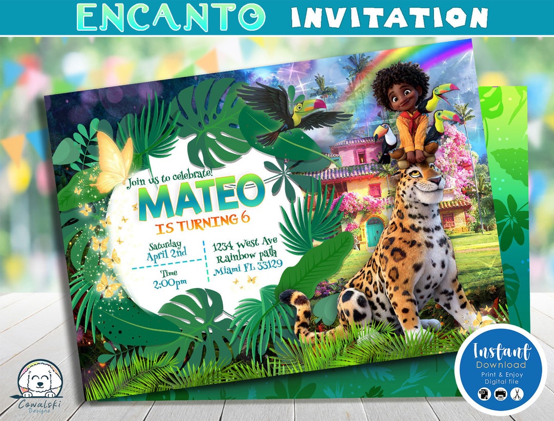 Encanto Digital Invitation, Encanto Antonio Birthday Invitation
