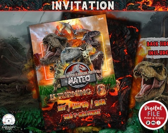 Jurassic Birthday Invitation – Personalized Dinosaur Party (Digital Download)