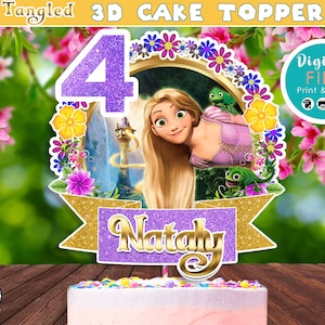 Tangled Cake topper, Tangled Cake Decoration, DIGITAL, Tangled Cake Party, Tangled Centerpiece, Tangled Topper, Princess cake topper