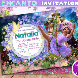 Encanto Digital Invitation, Encanto Isabella Birthday Invitation, Encanto Party Invite, Girl Encanto invitation customized, Instant Download