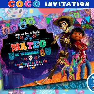 COCO Invitation - Birthday Invitation - Kids invitation - Digital Party Invite - invitation customized - Instant Download