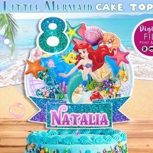 Barbie Mermaid Edible Image Cake Topper Personalized Birthday Sheet Cu -  PartyCreationz