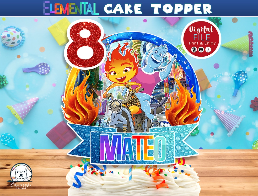 Elemental Cake Topper Elemental Decoration Cake Party Elemental Elemental Cake Topper Elemental Decoration Cake Party Elemental