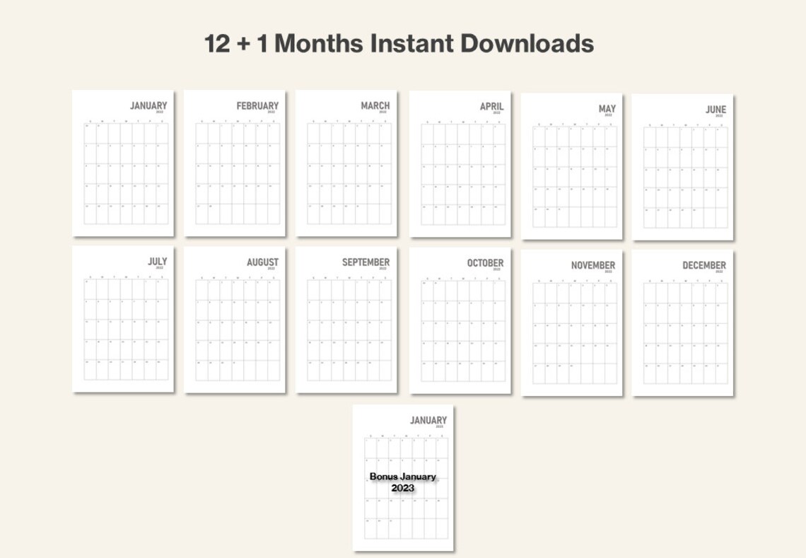 2022-2023-editable-calendar-printable-monthly-perpetual-etsy