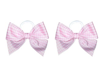 Mother Daughter Pink Color Gingham Ribbon All Ages Quality Girl Buckle Set