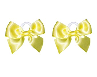 Mother Daughter Plain Light Yellow Color Shiny All Ages Bow Girl Buckle Set