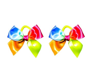 Mother Daughter Mixed Color Shiny Ribbon All Ages Bow Girl Buckle Set