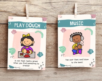Beruhigungs- und Beruhigungskarten PDF| Druckbare Fertigkeitskarten | Kids Calm Down Corner | Emotionale Regulierung | Beruhige Dich Unten Printables | Wut
