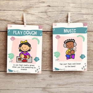 Beruhigungs- und Beruhigungskarten PDF| Druckbare Fertigkeitskarten | Kids Calm Down Corner | Emotionale Regulierung | Beruhige Dich Unten Printables | Wut