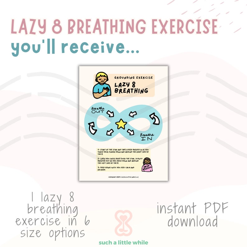 Lazy 8 Breathing Exercise PDF for Kids | Mindful Breathing Activity for ...