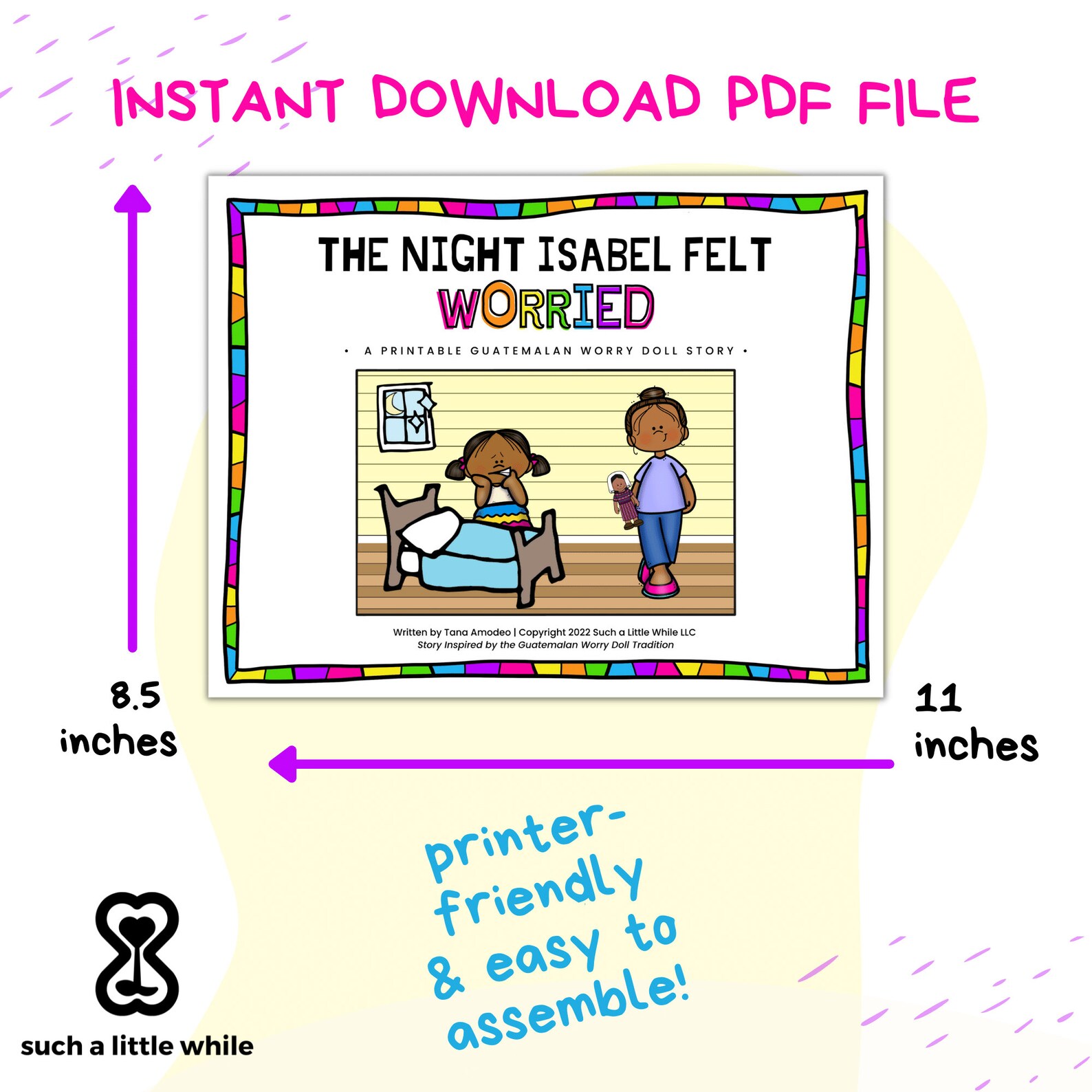 Printable Guatemalan Worry Doll Story PDF for Kids | Worry Doll Legend &amp; Instructions | Story of ...