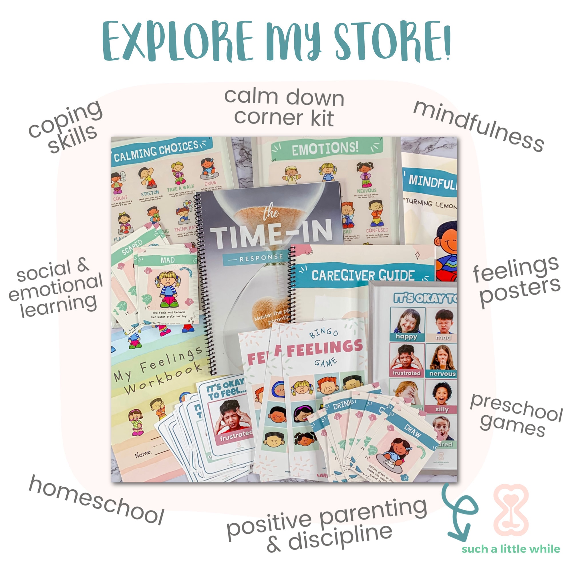 Feelings Wheel for Kids With Faces | Mental Health Emotions Chart ...