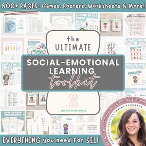Social-Emotional Learning Printable Activities for Kids: *Ultimate SEL Toolkit!* Elementary, Middle School Counseling | Games, Worksheets