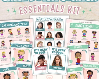 Calm Down Corner Printable Kit for Kids | INSTANT PDF DOWNLOAD | Calm Down Kit | Emotional Regulation | Emotions Poster | Classroom Decor