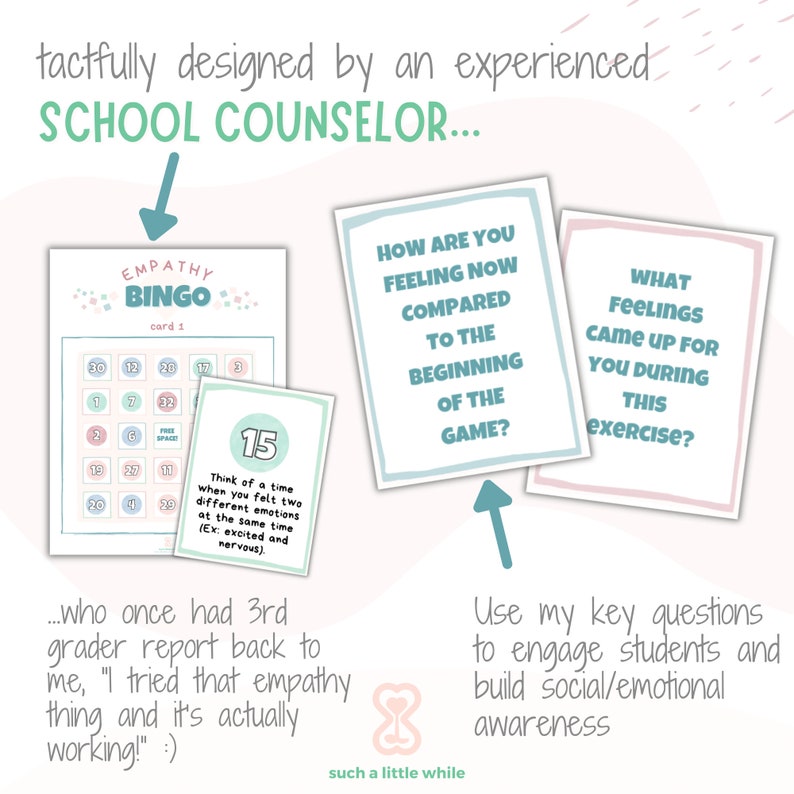 Empathy Bingo Printable PDF for Kids | Empathy Activities, Exercises ...