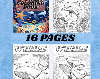 Kids Fun Ocean Animals Coloring book