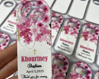 Baby shower personnalisable, aimants de baptême, cadeau d'anniversaire, décapsuleur, bienvenue pour bébé, 1er anniversaire ou baptême