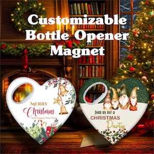 Personalized Bottle Opener Magnets for New Year&#39;s and Christmas Celebrations