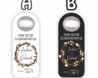 Customizable Wedding Gift, Cap Opener Magnets, Wedding Favor, Custom Wedding Favor, Bottle Opener, save the date bottle opener