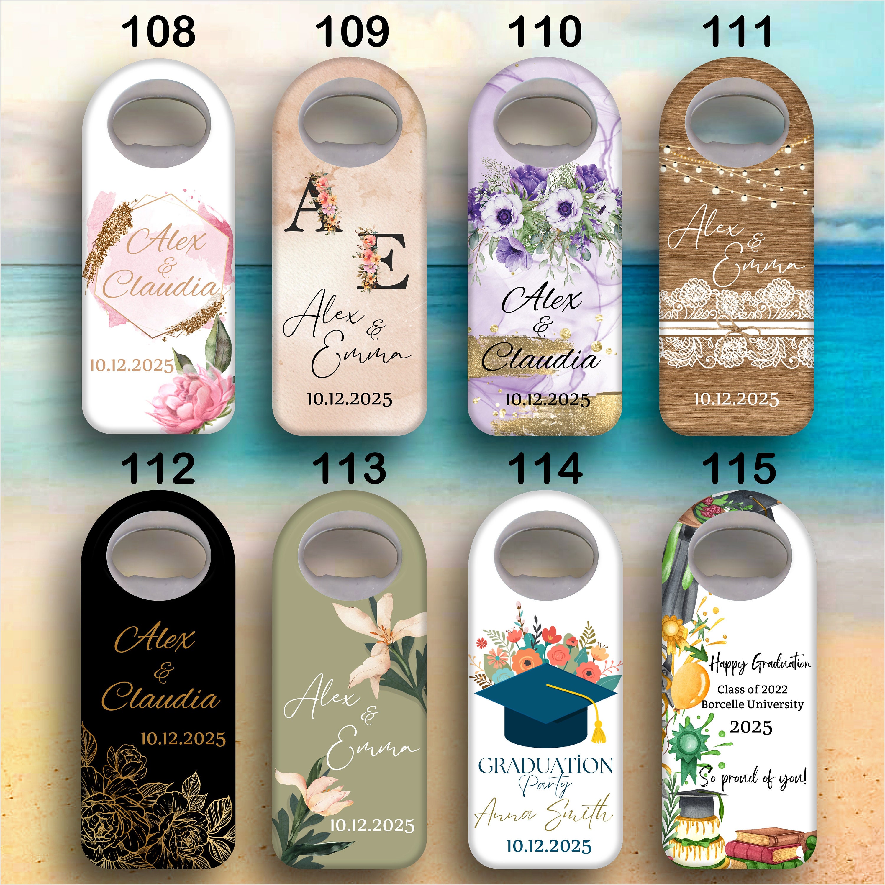 Customizable Graduation Souvenir, Graduation Greeting gift, Graduation Gift, Bottle Opener Magnet, Personalize Bottle Opener Magnet