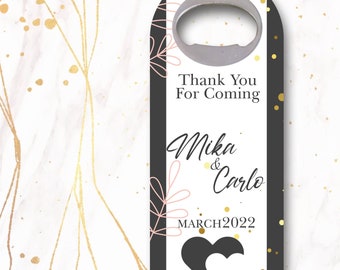 Customizable Wedding Gift, Cap Opener Magnets, Wedding Favor, Custom Wedding Favor, Bottle Opener, save the date bottle opener