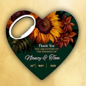 Customizable Wedding Gift, Cap Opener Magnets, Wedding Favor, Wedding Thank You Favor, Custom Wedding Favor, Personalized Bottle Opener