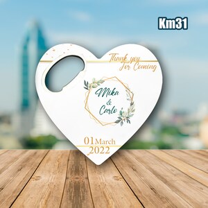Customizable Wedding Gift, Cap Opener Magnets, Wedding Favor, Wedding Thank You Favor, Custom Wedding Favor, Personalized Bottle Opener