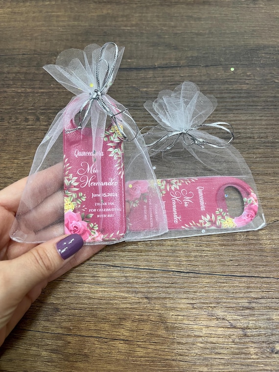 Custom Quinceanera Bottle Opener Magnets - Unique Party Favors