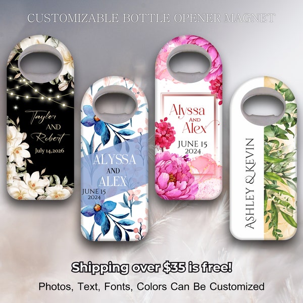 Customized Bottle Opener Magnets: Uniquely Personalized Wedding and Event Favors