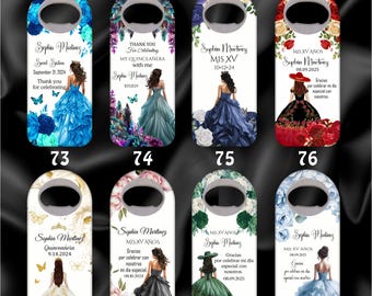 Aangepaste Quinceanera flesopenermagneten - unieke feestartikelen