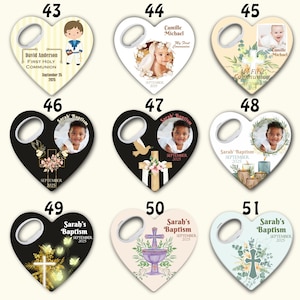 Baptism, Customizable baby shower, Baptism Magnets, birthday Favor,  Bottle Opener, welcome baby, 1st Birthday or Baptism Event