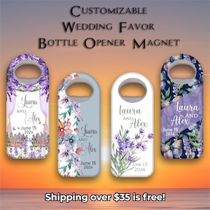 Personalisierte Hochzeit Gastgeschenke, Lavendel Themen Magnete, Boho Themen, Florale Themen, Gastgeschenke