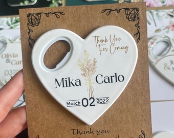 Customizable Wedding Favor For Guests in Bulk, Cap Opener Magnets, Wedding, Custom Wedding Favor, Bottle Opener, save the date bottle opener