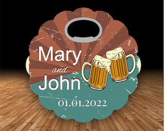 wedding sovenier, Personalized gifts, Cheers, Favor for guests, bottle opener favor, customisable magnet, beer theme, cheers themed magnet