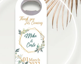 Customizable Wedding Gift, Cap Opener Magnets, Wedding Favor, Custom Wedding Favor, Bottle Opener, save the date bottle opener