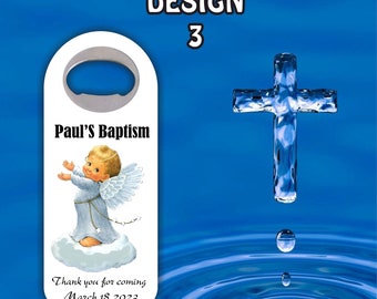 Customizable baby shower, Baptism Magnets, birthday Favor,  Bottle Opener, welcome baby,1st Birthday or Baptism Event