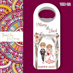 wedding guest favor, party thank you gift, Customizable bottle opener magnet