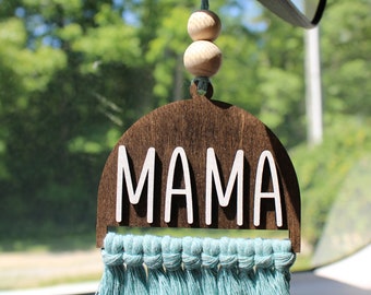 Dark Stained Mama Car Charm - Etsy