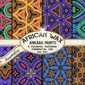 Vintage African Prints, Seamless Colourful Patterns for  display picture 3