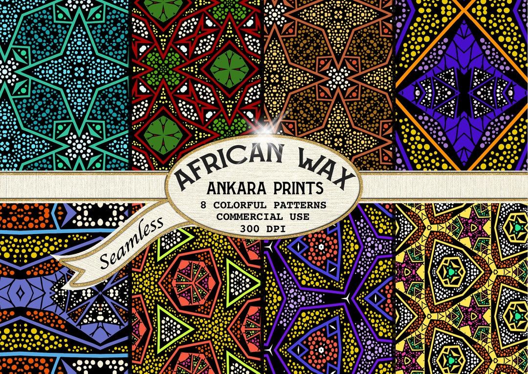 African Magazine Pattern Africa Pattern Digital Print, African Digital Papers, Ankara Wax Print ...