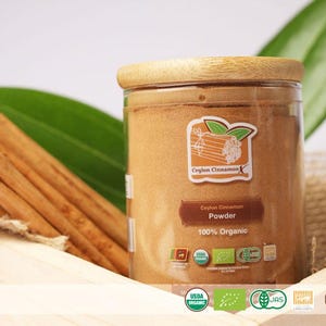 Best Organic Ceylon Cinnamon Powder - 7 oz (198.44g) - Pure True Ceylon Cinnamon - Certified Organic