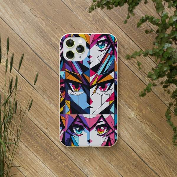 anime manga inspired geometric Biodegradable iphone 11 case